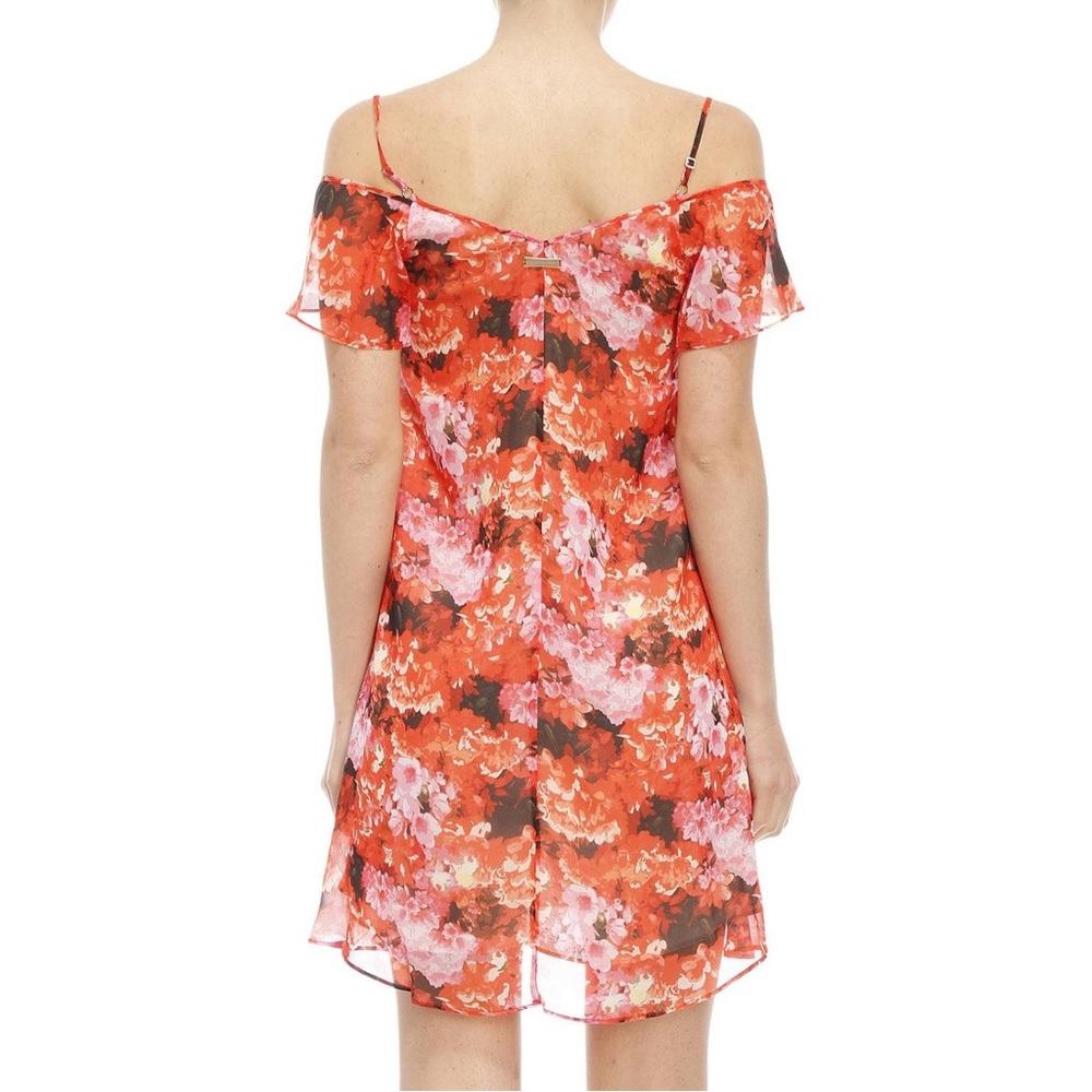NWOT Patrizia Pepe Orange Pink Sundress V-Neck Flutter Sleeve